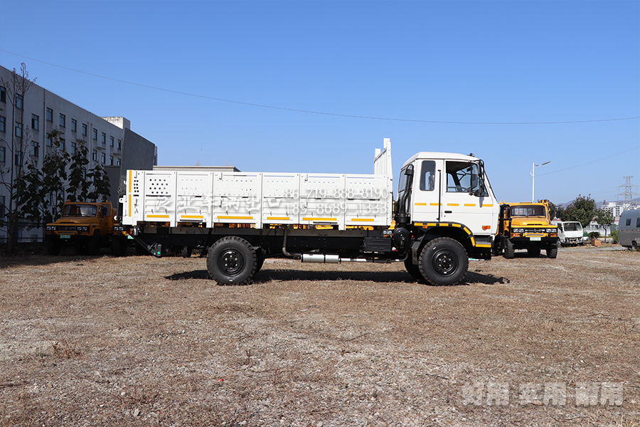 东风六驱,越野专用车底盘,东风EQ2070,长头越野卡车,东风双排驾驶室,东风4X4,145平头液压尾板载货汽车,东风越野运输车,东风4驱EQ2070