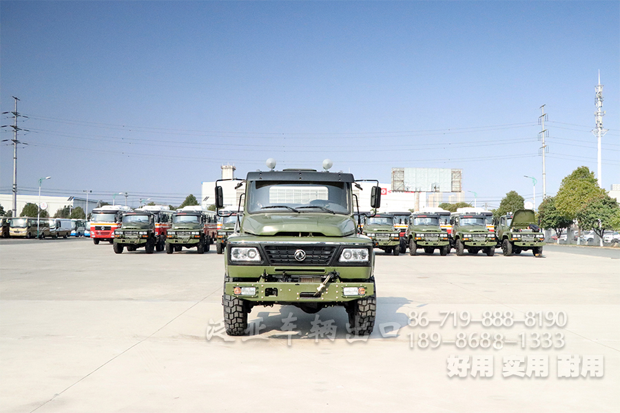 东风六驱越野卡车,EQ2082越野车,东风尖头卡车,出口东南亚车辆,六驱卡车底盘