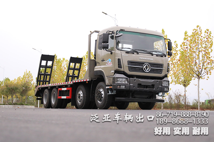 东风8X4,8X4平板,平板底盘,东风10米平板,东风10米底盘,30吨专用车底盘,30吨底盘,专用车底盘改装