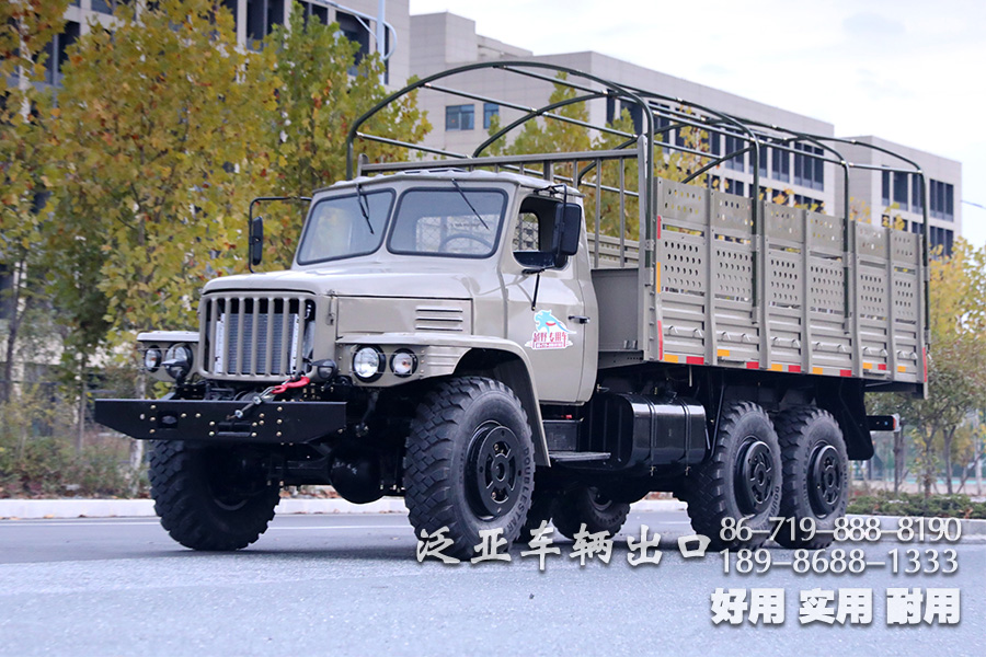 东风六驱210马力带篷杆越野卡车_东风定制长头245越野货车_东风EQ2100全驱越野专用车