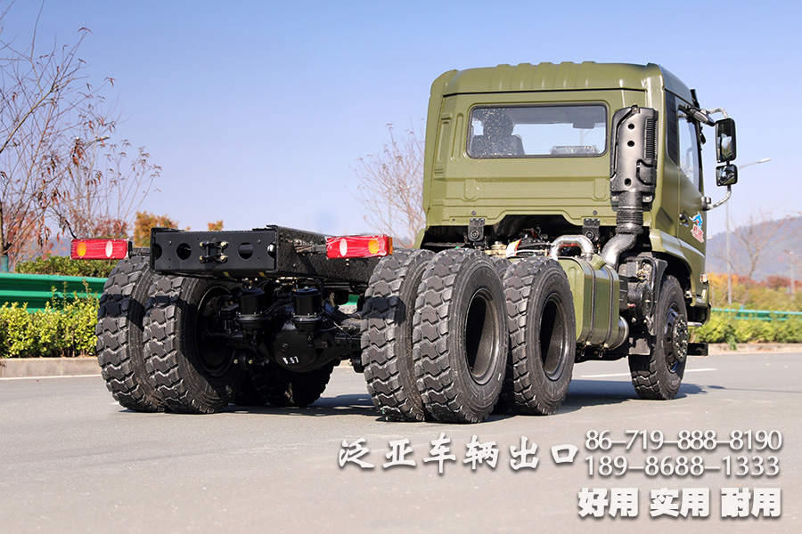东风六驱、大马力底盘、越野运输车底盘、210马力底盘、出口专用底盘