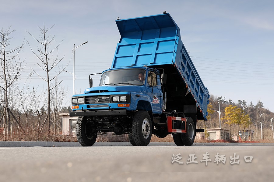 东风四驱190马力4x4蓝色经典款越野自卸车、越野专用车、工地专用车辆