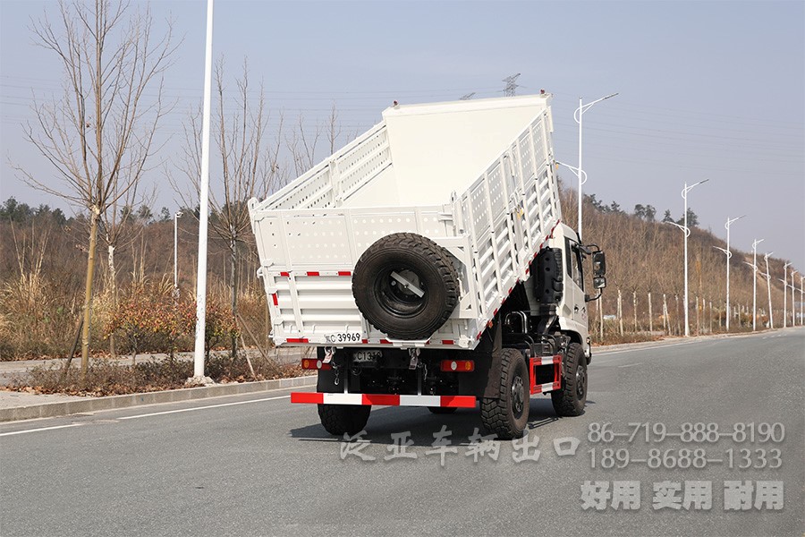 东风13吨自卸车，四驱自卸卡车，4x4自卸车，货箱加高型自卸车，越野自卸卡车，两桥矿用自卸车，自卸车出口，自卸车销售