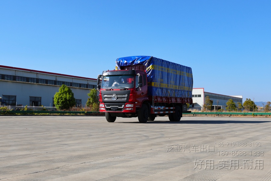 东风4*2液压尾板仓栏车