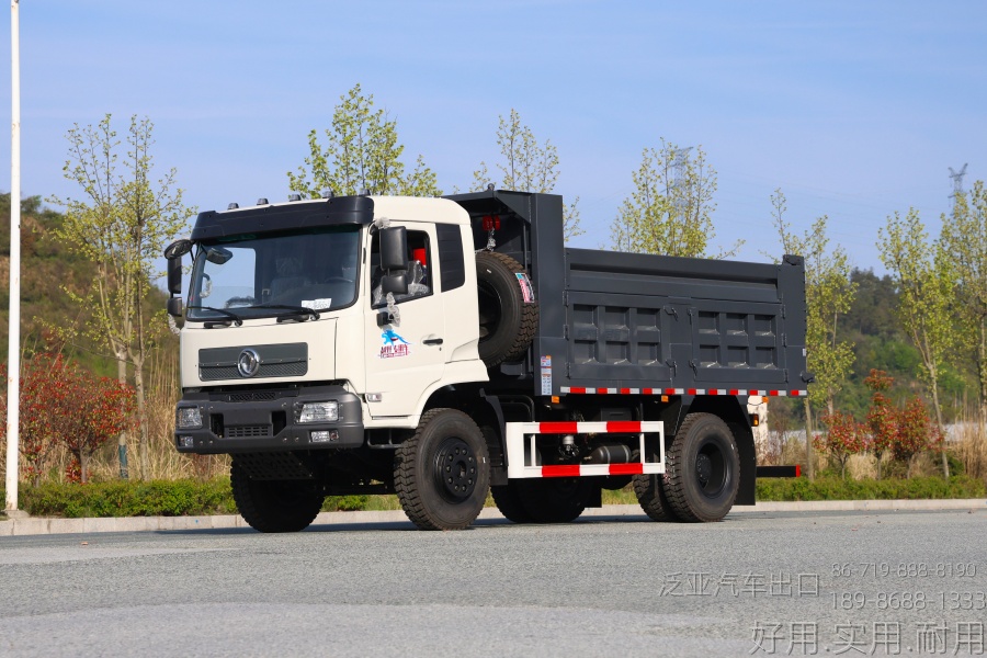 210马力东风4*2自卸卡车_工地矿区拉土砂石的自卸车_可载重10吨的公路运输车